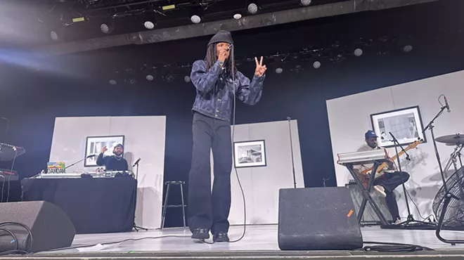 Man performs on stage
