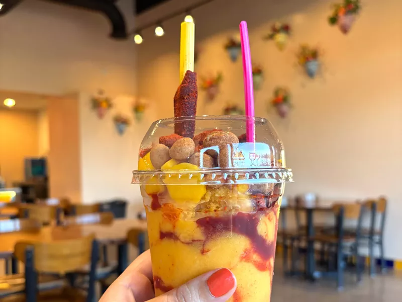 Image: Sweet, tangy, spicy and fresh all come together in El Fogon's mangonada.