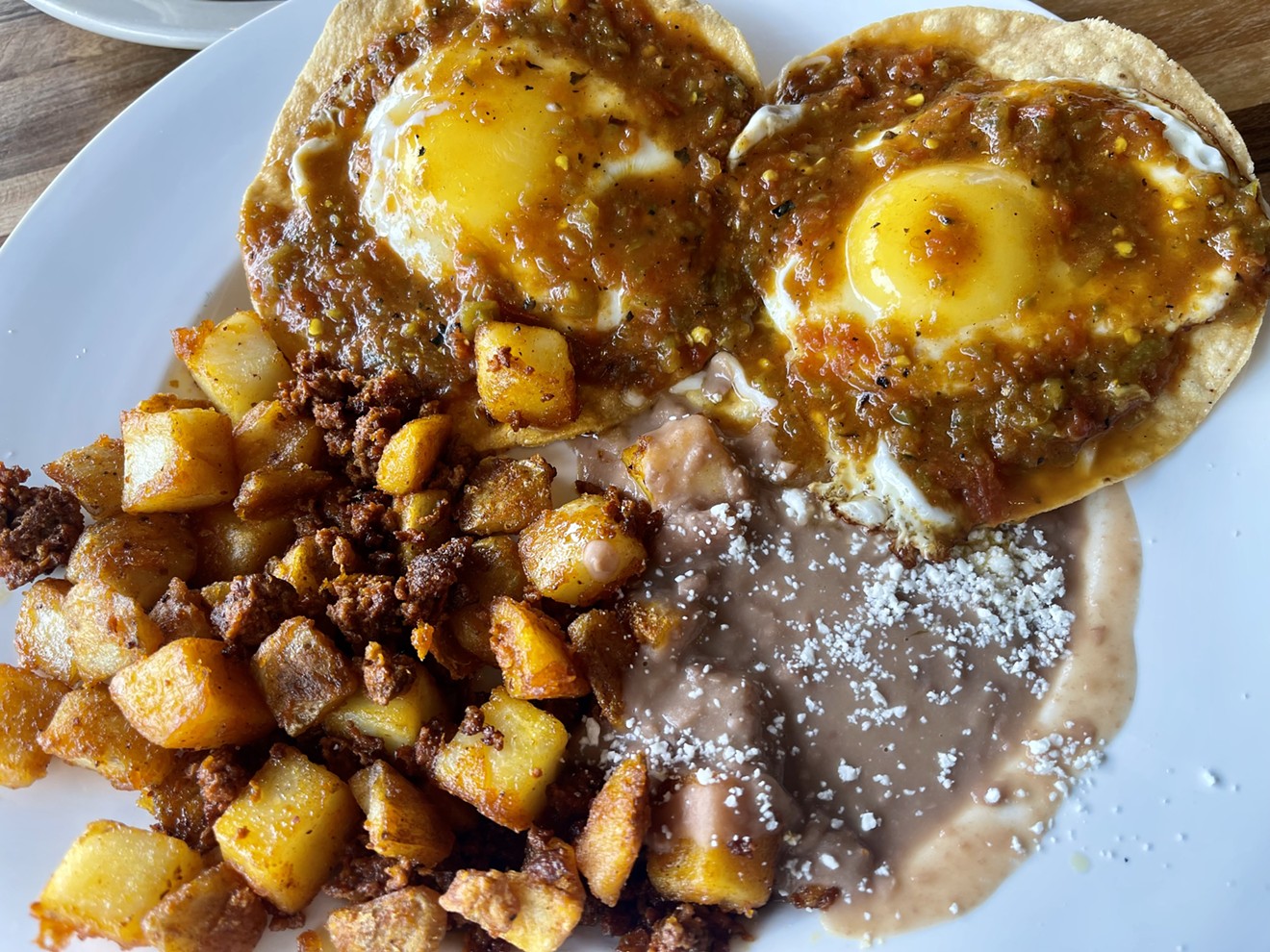 The huevos rancheros at Presidio Cocina Mexicana are a hearty and flavorful way to start your day.