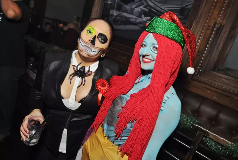 Image: Partying with Sally and The Mayor from The Nightmare Before Christmas.