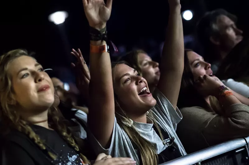 Image: Music fans turned out en masse.