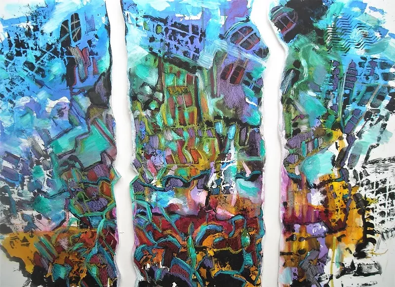 Image: You might say artist Joan McGue is a triple threat.