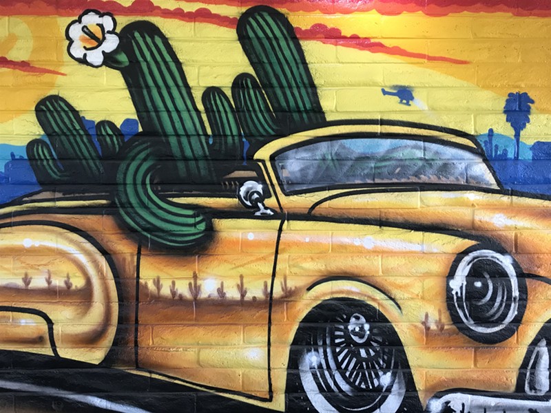 We spotted this artwork by Lalo Cota while exploring murals in Mesa.