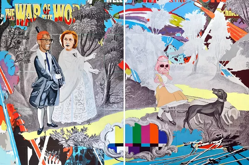 Image: Claudio Dicochea, whose "Acid Baroque" exhibit is showing at Scottsdale Museum of Contemporary Art, places real people in his artwork for social commentary.