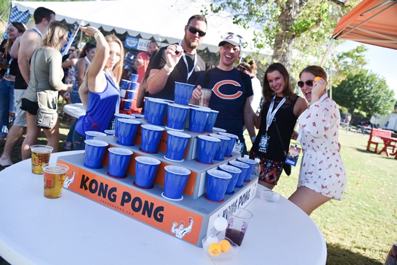 Kong Pong is played at Oktoberfest.