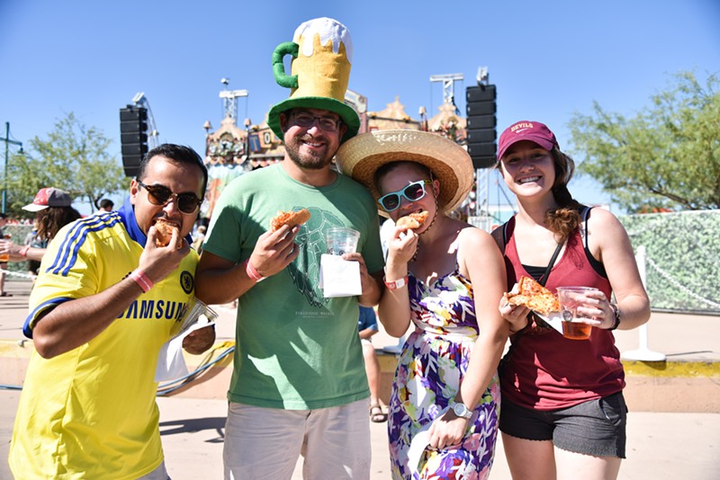 Just a group of beer aficionados enjoying a bite to eat at Tour De Fat.