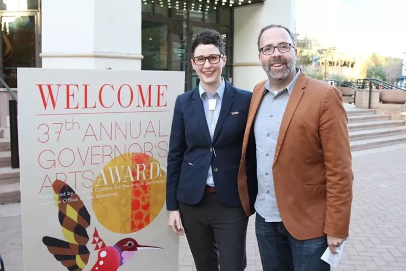 Image: Lauren Henshen and Joseph Bates of Phoenix Center for the Arts, which is nominated for a Governor's Arts Award.