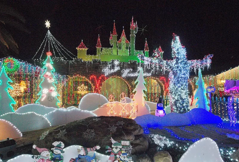 Image: The Birkett family's Winter Wonderland display in Scottsdale.