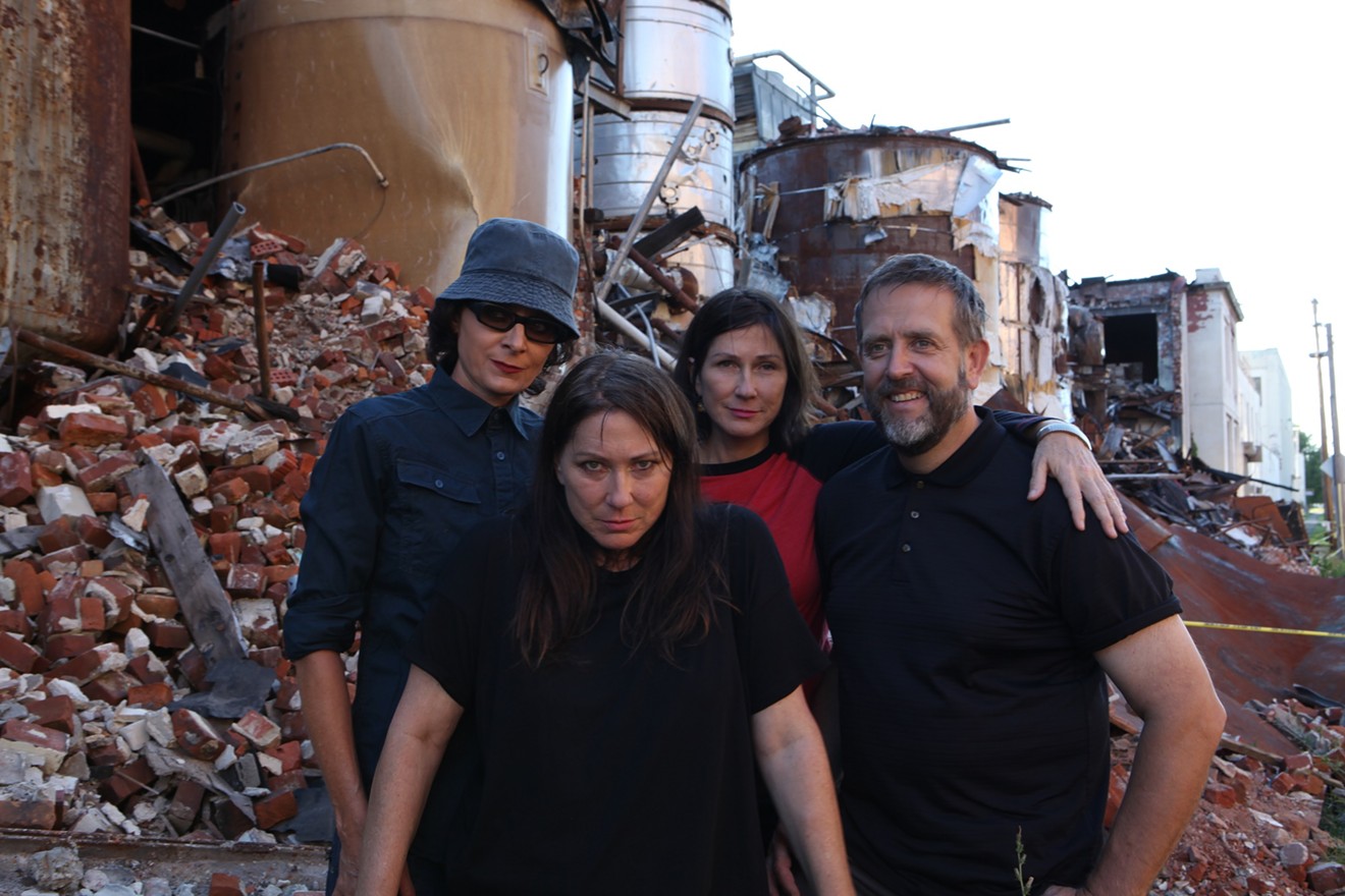 The Breeders, left to right, Josephine Wiggs, Kim Deal, Kelley Deal, and Jim Macpherson