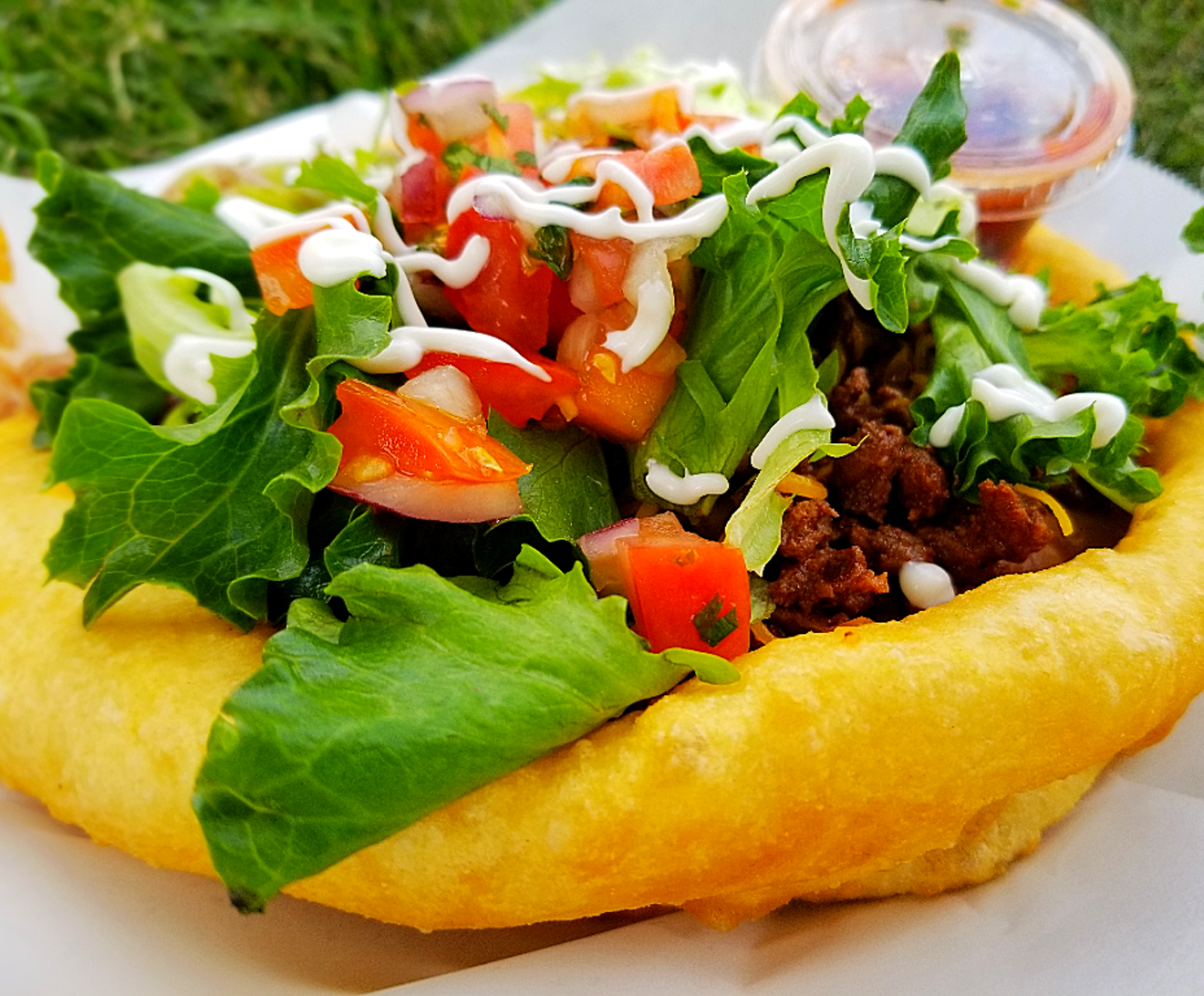 A jazzed-up fry bread from a popular Valley food truck.