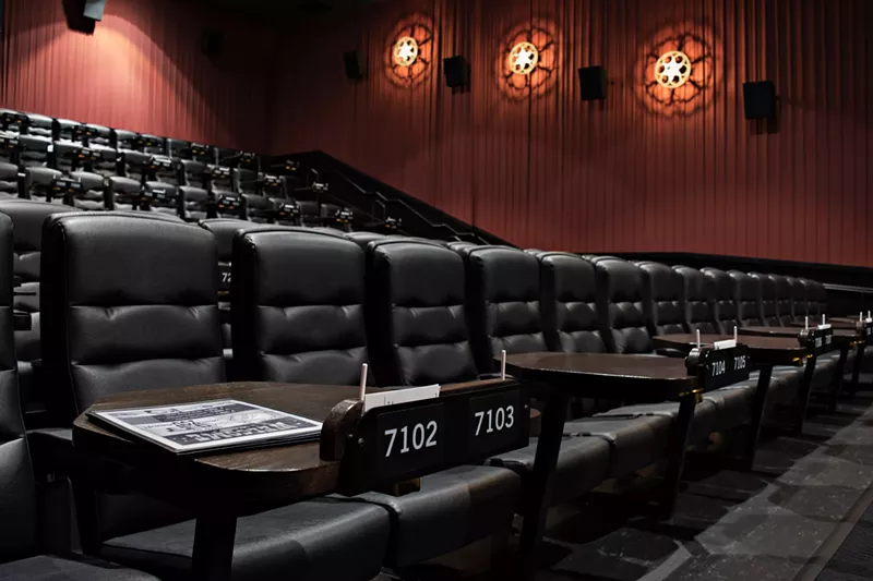 Image: Alamo Drafthouse in Chandler has tables for guests to eat on, but they're rather small.