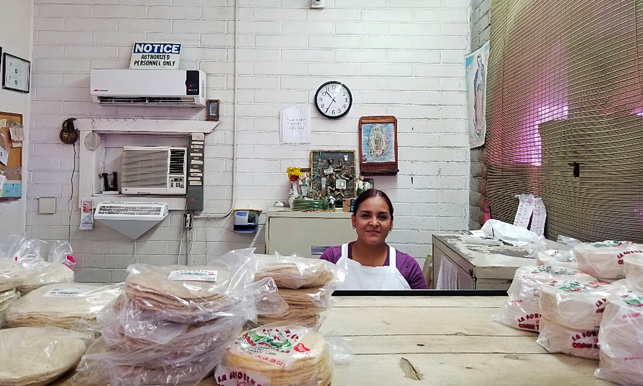 Dulce Alvarez greets customers at this classic south Phoenix tortilleria.