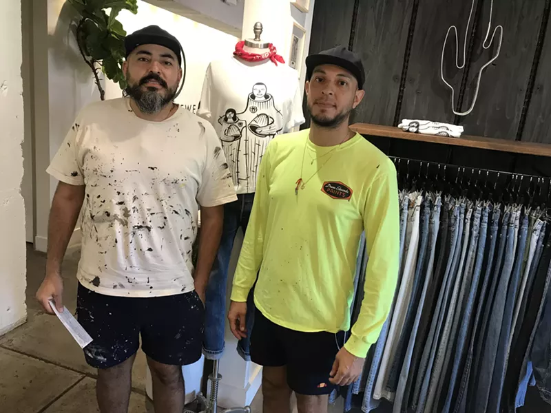 Image: The Fortoul Brothers took a break from painting to pop into Phoenix General recently.