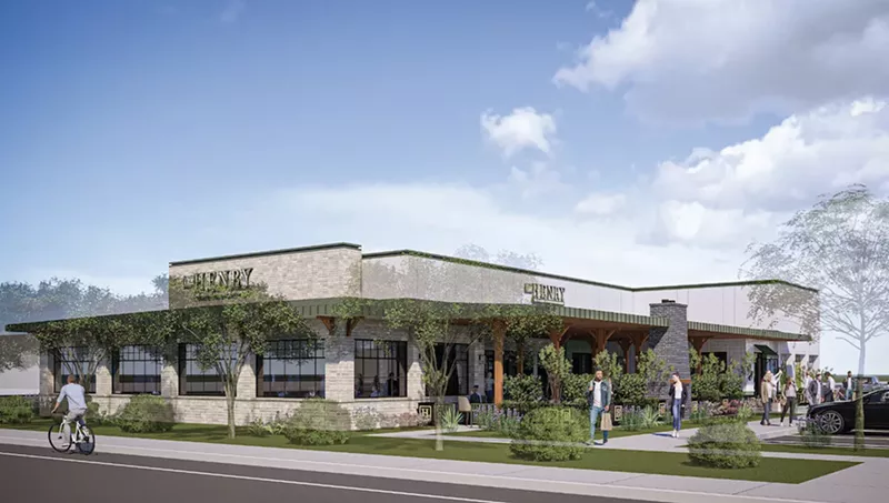 Image: A rendering of the new restaurant slated to open within Uptown Plaza.