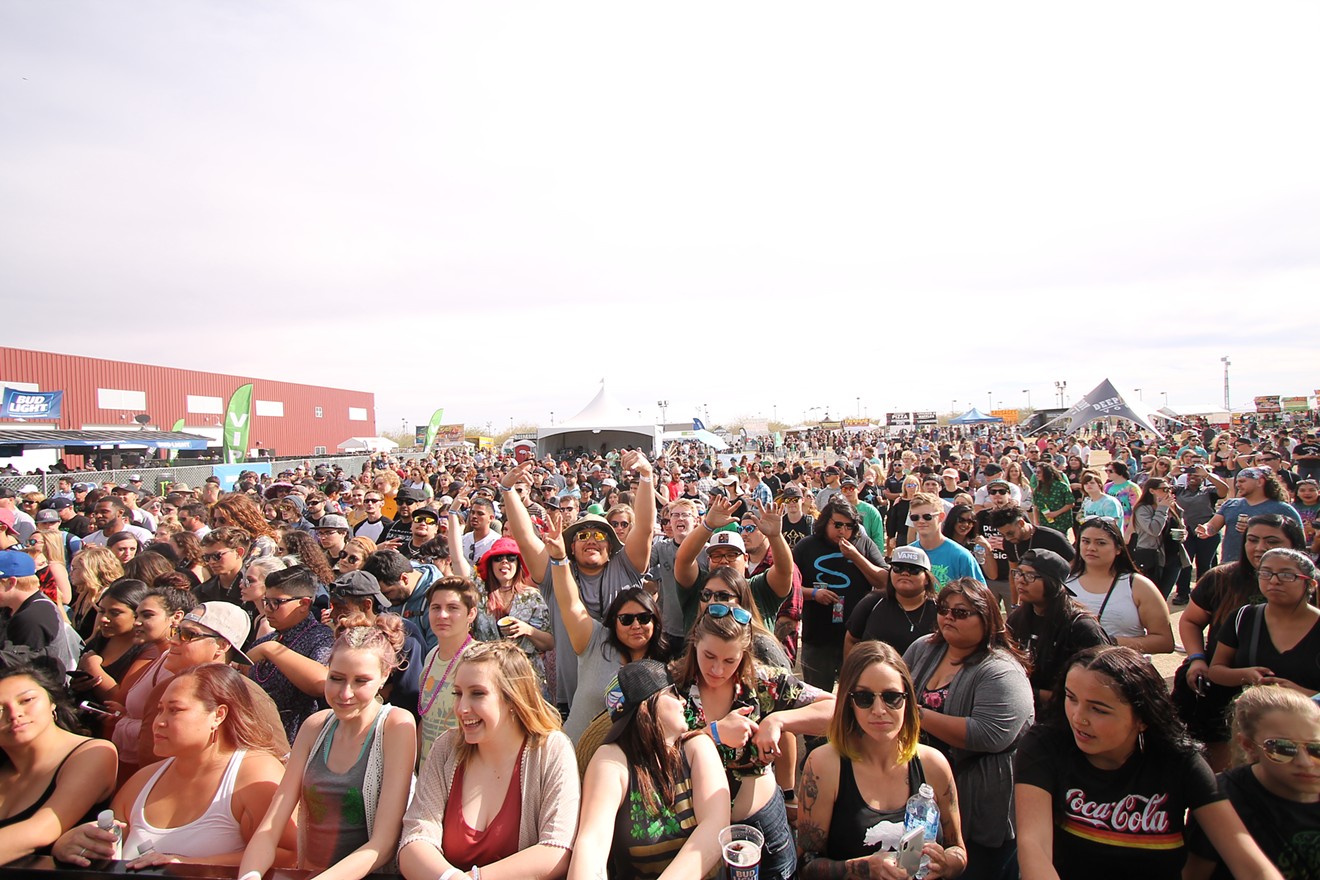 The crowd for O.T. Genasis at Pot of Gold.