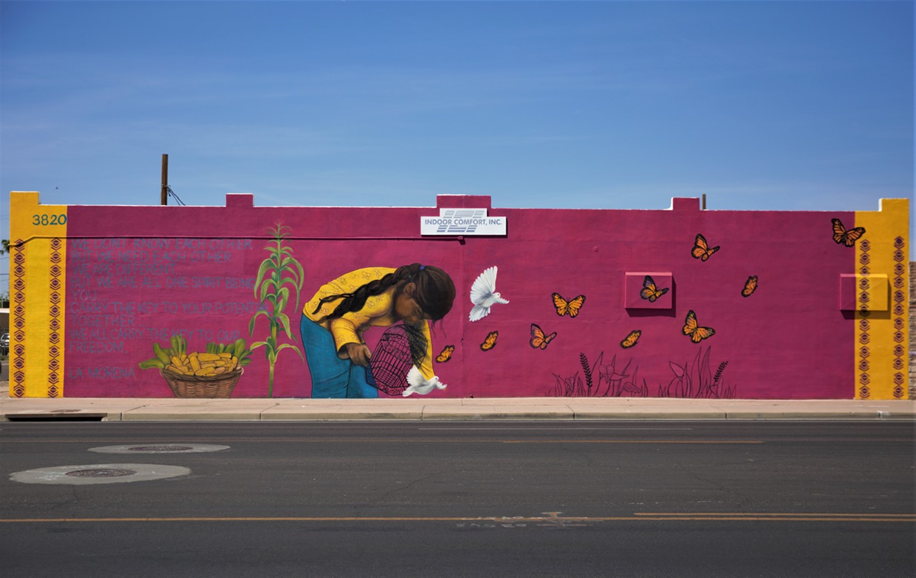 La Morena's latest mural on Bloom's Flower and Gift Shop in south Phoenix.