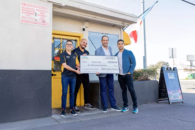 Image: Phoenix Coqui was one of the five lucky businesses that got a check for $10,000.