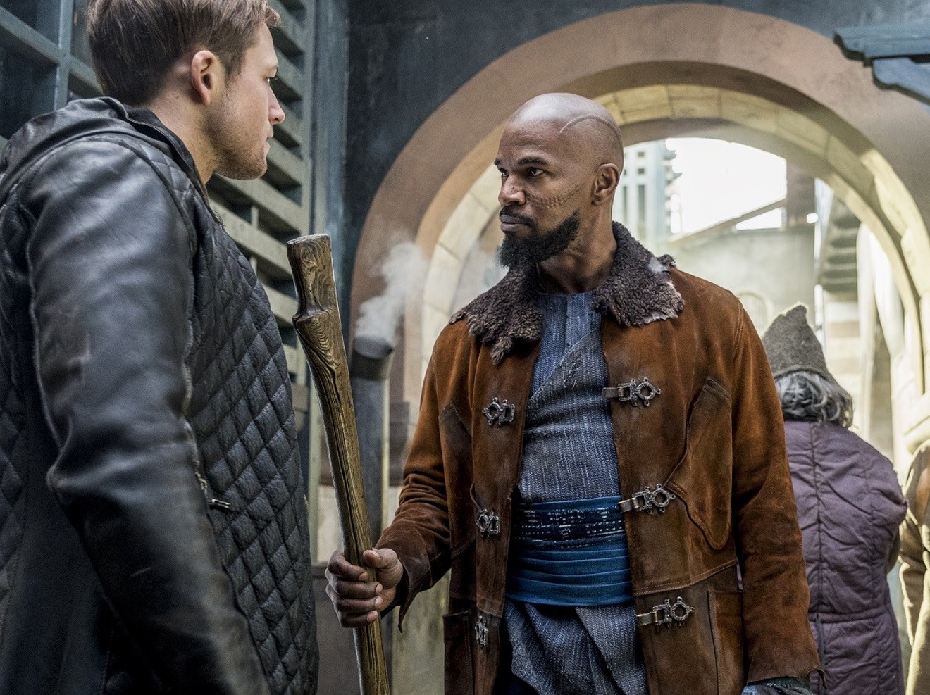 In the latest remake of Robin Hood, Taron Egerton (left) plays the title character who steals from the rich and gives to the poor, while Jamie Foxx portrays Little John as a Moorish commander set on overthrowing the evil English leadership.