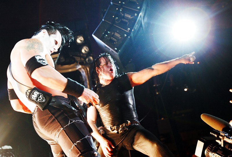 Doyle von Frankenstein (left) and Glenn Danzig (right) of the Misfits.