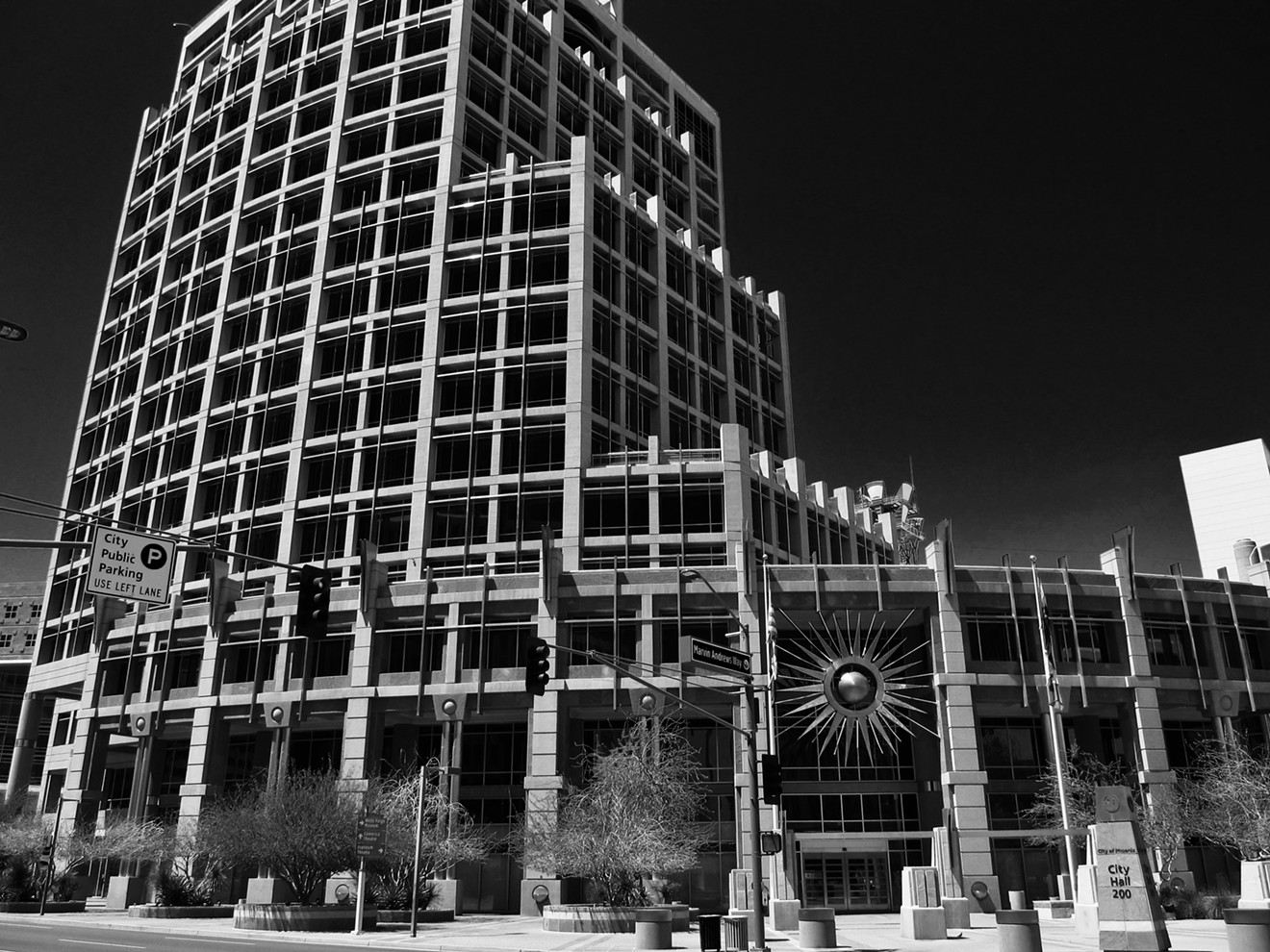 Phoenix City Hall. The city's elected leaders have been consumed by a fight over light rail and an unprecedented failure of the budget in a final vote ever since the former mayor resigned.