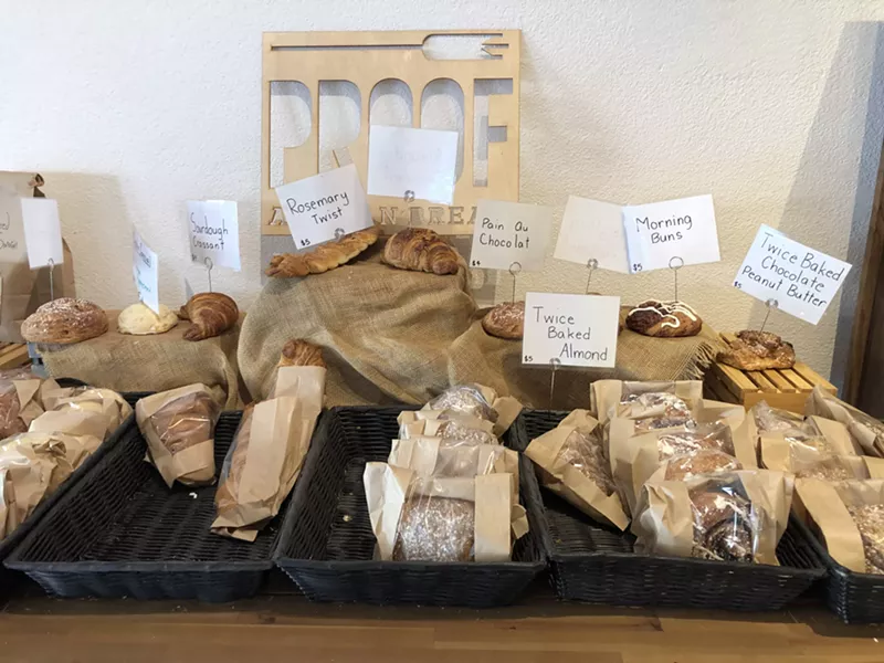 Image: Proof Bread baked goods on display at Main Street Harvest