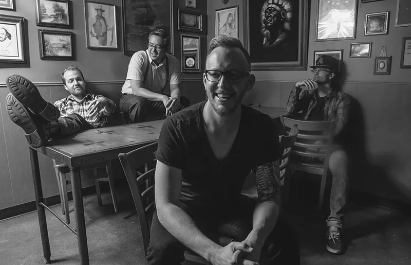 Image: The Senators, including frontman Jesse Teer.