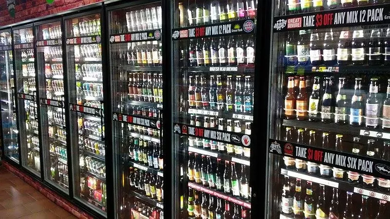 Image: The all-singles fridge at King's Convenience features over 1,000 different bottle options to choose from.