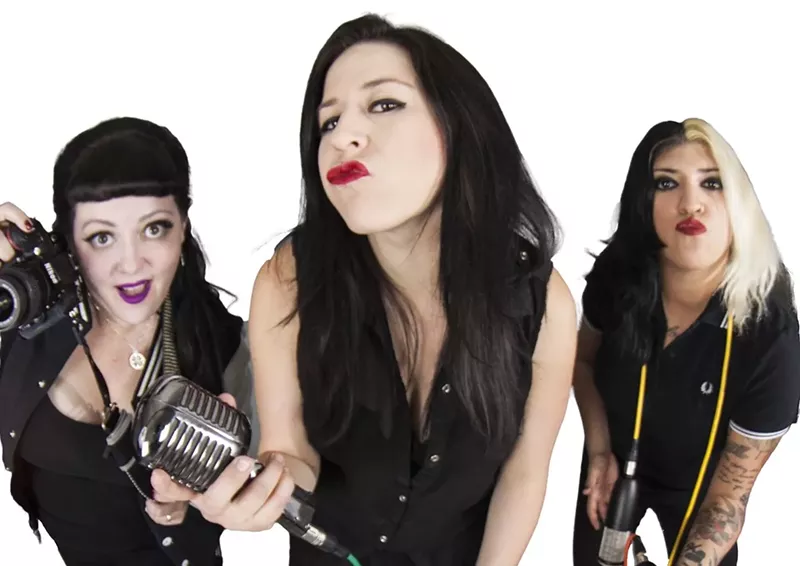 Image: From left, Angela RoseRed, Drea Doll, and Gaby Kaos are the Sound Sisters