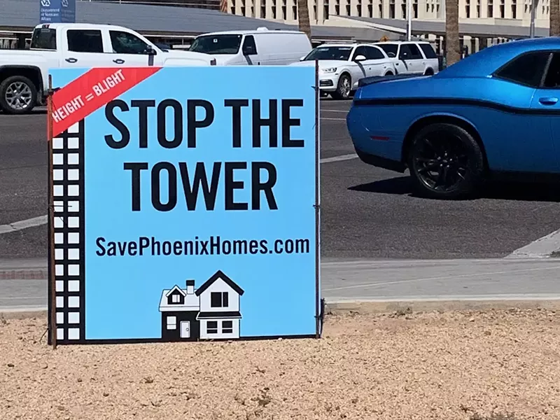 Image: Robert Warnicke made these signs to save Phoenix residences.