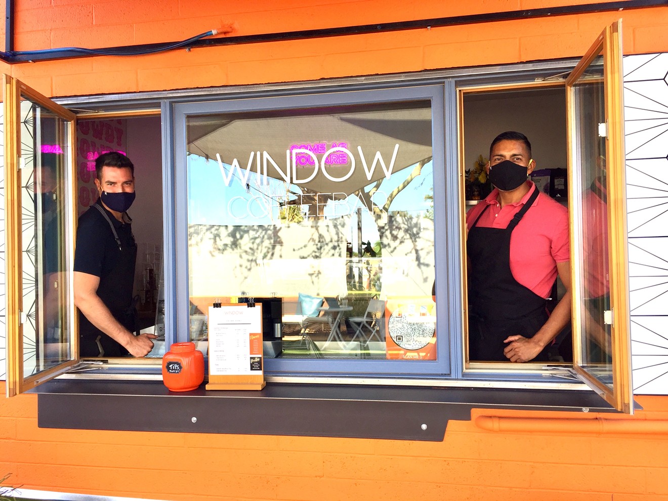 Co-owners Marcus Sanchez and Homero Medrano bring big personality to Window Coffee Bar.