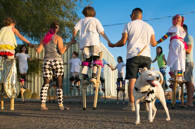 Image: Kathleen Drier's 2017 digital photograph Tannikan and the Circus Campers.