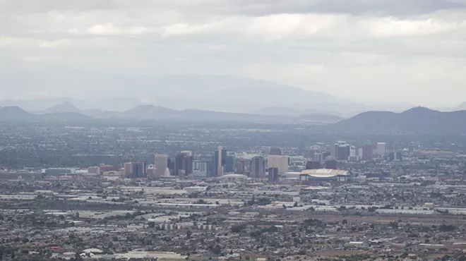 Phoenix on a hazy day.