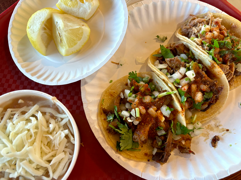 Image: Standout tacos al pastor have drawn customers to Taqueria El Fundador for decades.