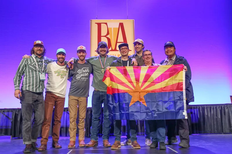 Image: The team from Wren House Brewing Co. accepts their award at the 2022 Great American Beer Festival.