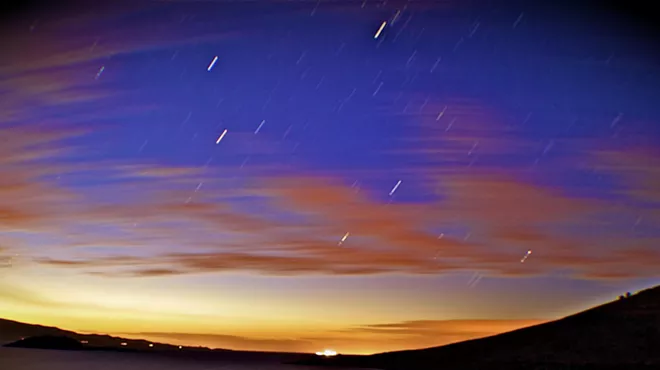 A meteor shower.