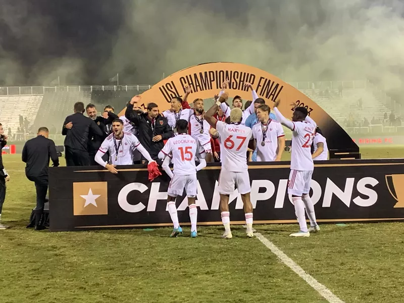 Image: Phoenix Rising FC celebrated on Sunday after winning the club's first ever USL Championship.