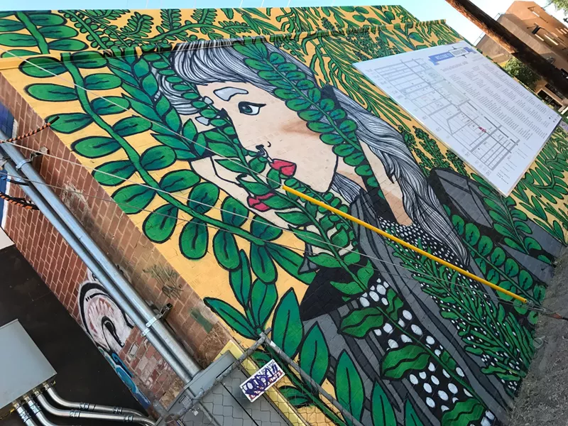 Image: Mural by Tyson Krank on Roosevelt Street west of Seventh Street.