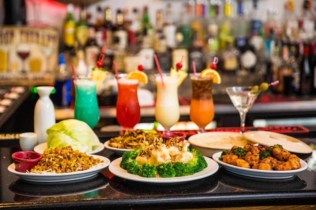 Along with a sprawling menu of American Chinese dishes, Singing Pandas offers a full bar with Chinese beer and cocktails.