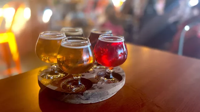 Tasting flight at Buqui Bichi Brewing.