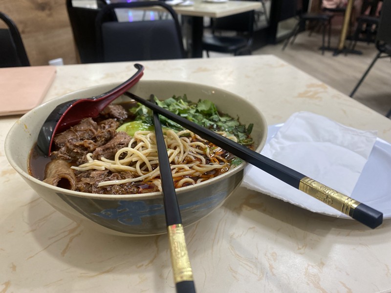 Try the Number 22: Spicy beef noodle soup at Happy Bao's in Mesa.