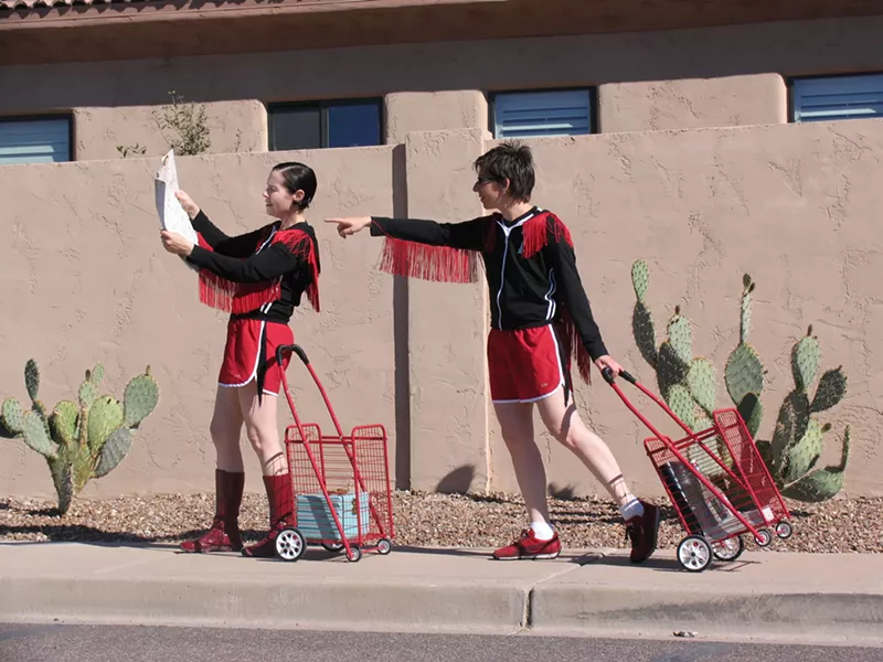 Image: Love Circles (2006) by Angela Ellsworth (left) and her partner, Tania Katan.