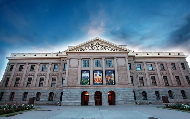 Image: Arizona's legislature shut down this week after a Rudy Giuliani exposure.