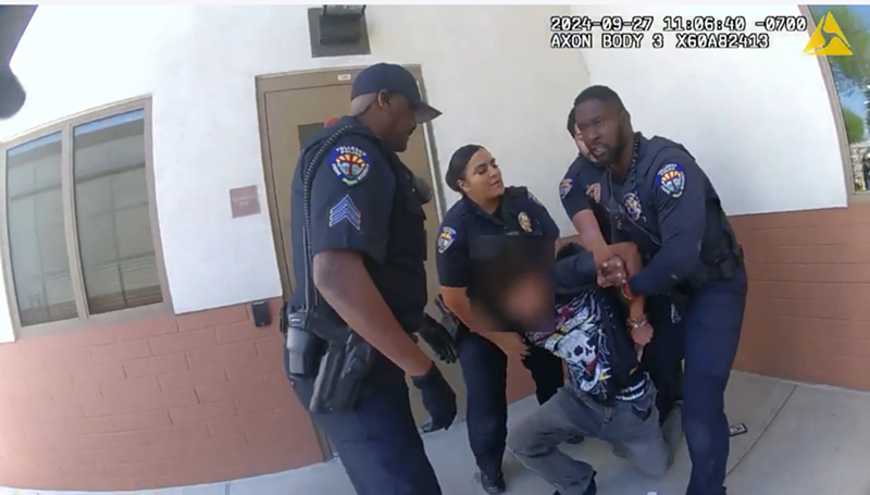 Image: police arrest a student