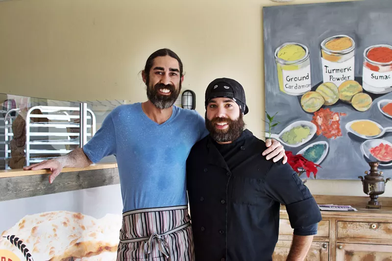 Image: Brothers Jayson (left) and Jaymes (right) Khademi own Saffron JAK Persian Bakery and Café as well as Saffron JAK food truck.
