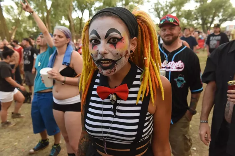 Image: A Juggalette at the 18th annual Gathering of the Juggalos in Oklahoma City