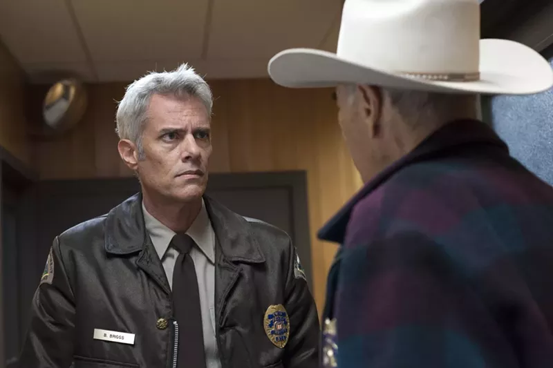 Image: In Twin Peaks: The Return, Dana Ashbrook (left) is also back as Bobby Briggs, a onetime hunk who is now a deputy and divorced dad.