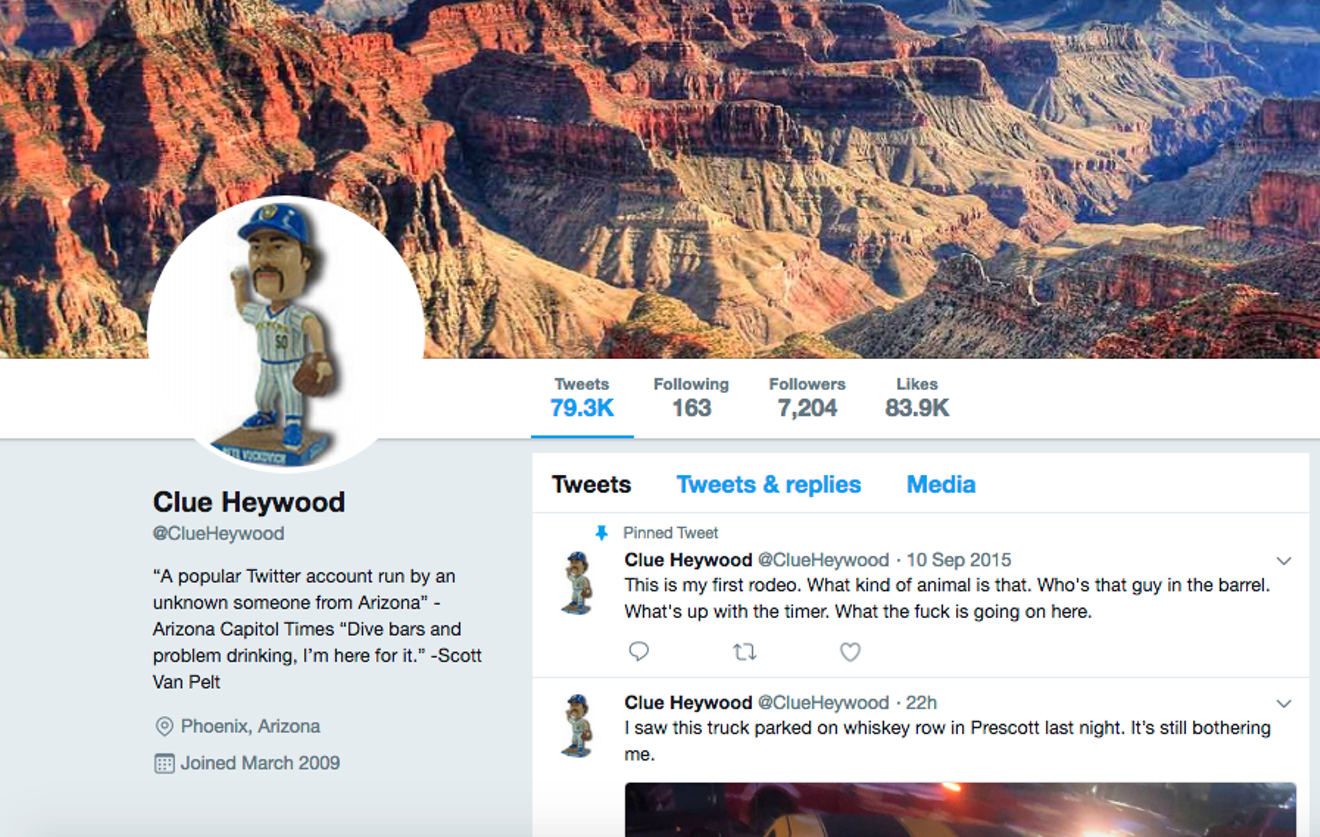 Clue Heywood, a popular Arizona Twitter personality, publicly accused a man who he believed was behind the Scottsdale string of shootings.