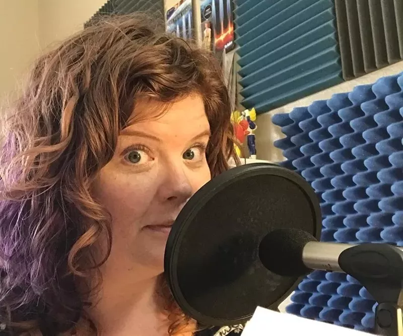 Image: Austin Campbell recording the new podcast Confessions from the Nocturne Nebula.