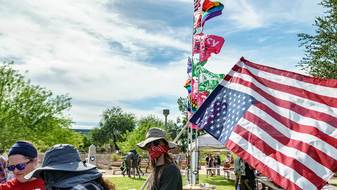 Phoenix Labor Day protest at Capitol draws hundreds: Photos