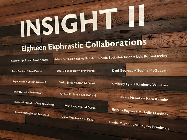 Exhibition signage for "in Sight II" at New City Studio. - LYNN TRIMBLE